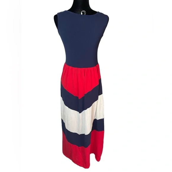 Wennikids Red white and blue striped tank maxi dress NWOT - Picture 7 of 14